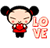 Emoticon amor besos corazones