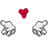 Emoticon amor besos corazones