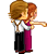 Emoticon amor besos corazones