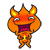 Emoticon caritas de fuego