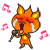 Emoticon caritas de fuego