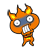 Emoticon caritas de fuego