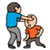 Emoticon enojado pelea ofenza