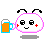 Emoticon gifs kaos rosado