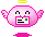 Emoticon gifs kaos rosado