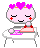 Emoticon gifs kaos rosado