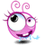 Emoticon insecto rosado